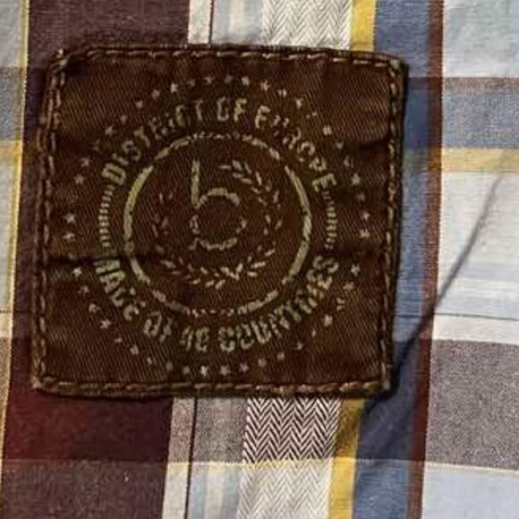 Bugatti Horst Marx Men's Long Sleeve Shirt in Brown/ Blue Checkered size XL - Picture 7 of 14